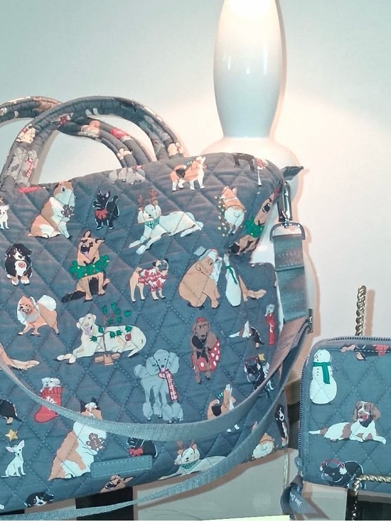 Vera Bradley Handbags - Vera Bradley Holiday Dogs tote and wallet.